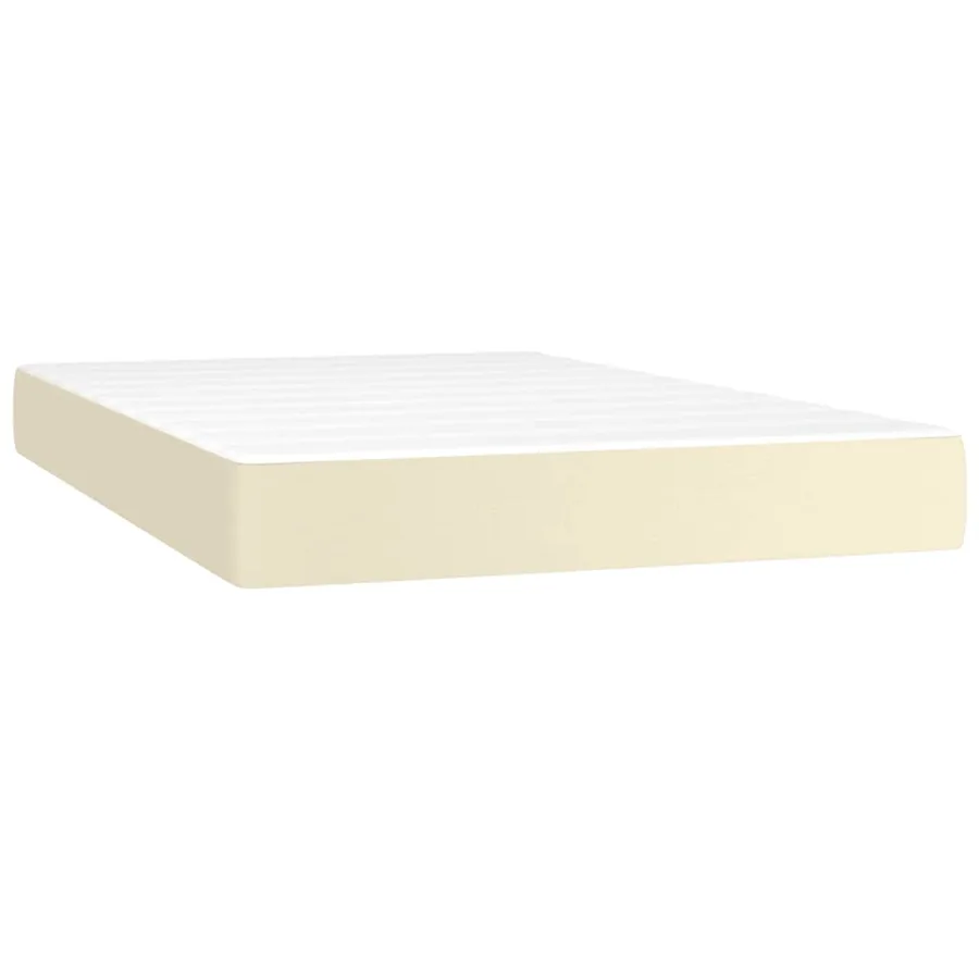 Sommier à lattes de lit et matelas et LED Crème 120x200 cm - 6