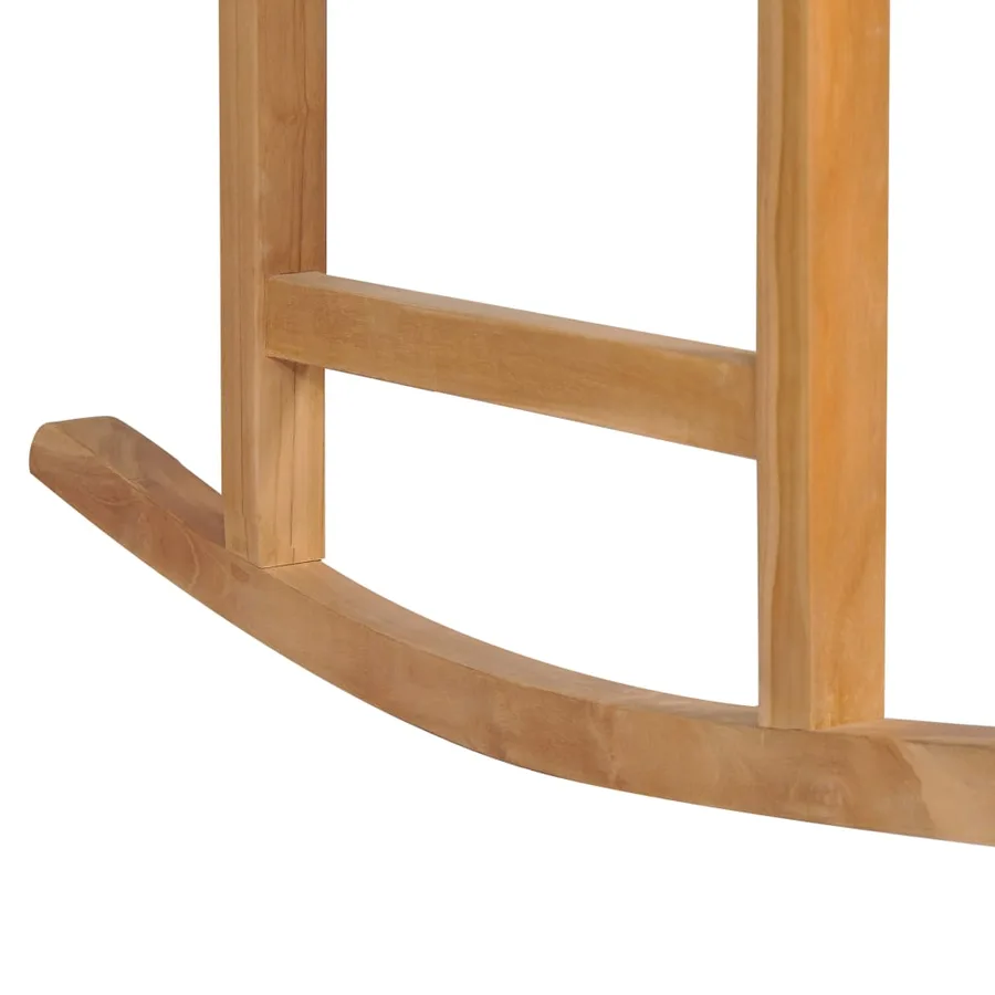 Chaise à bascule bois de teck massif - 4