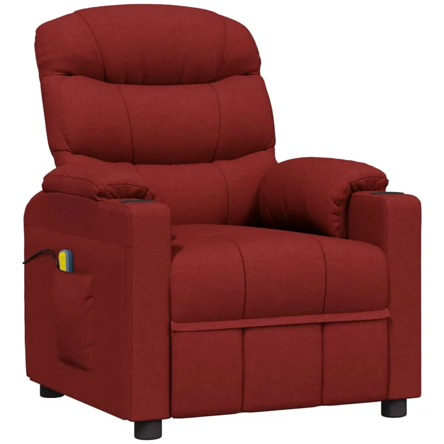 Fauteuil électrique de massage Bordeaux Tissu - 2
