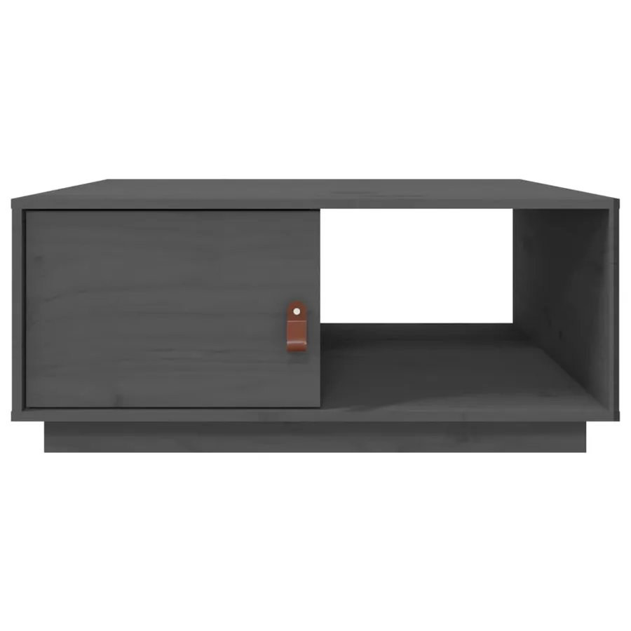 Table basse Gris 80x50x35,5 cm Bois massif de pin - 6