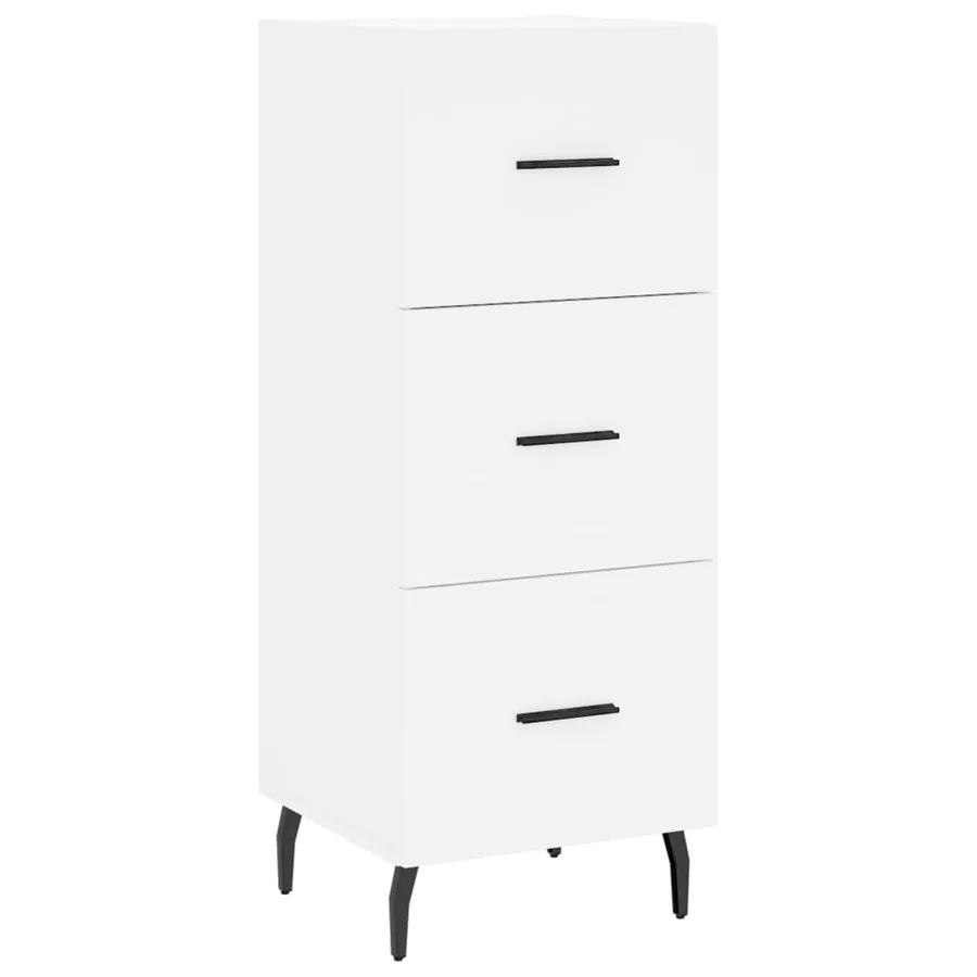 Buffet blanc 34,5x34x90 cm bois d'ingénierie - 2