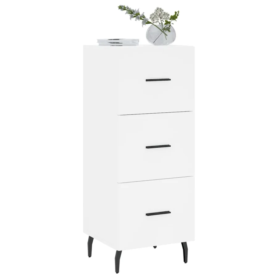 Buffet blanc 34,5x34x90 cm bois d'ingénierie - 3
