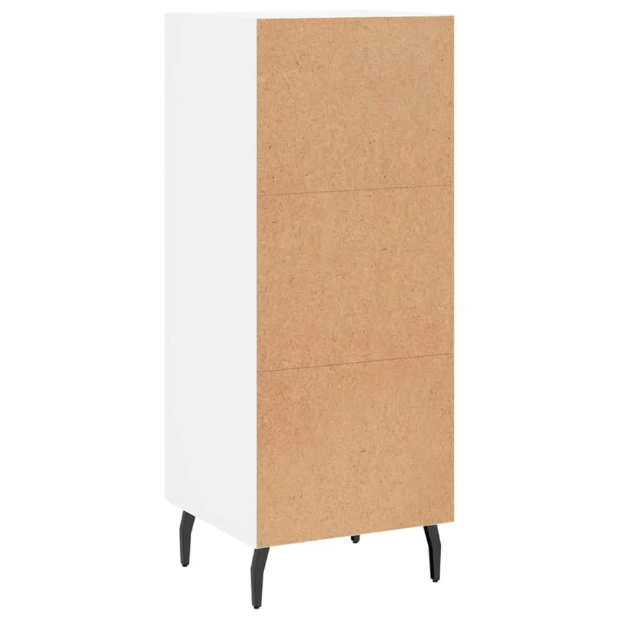 Buffet blanc 34,5x34x90 cm bois d'ingénierie - 8