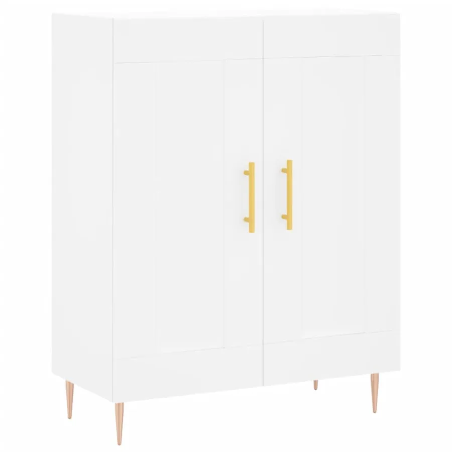 Buffet blanc 69,5x34x90 cm bois d'ingénierie - 2