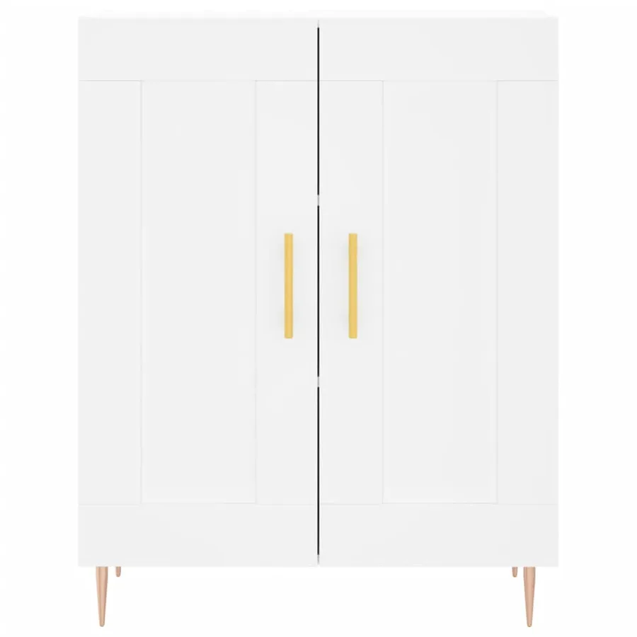 Buffet blanc 69,5x34x90 cm bois d'ingénierie - 5