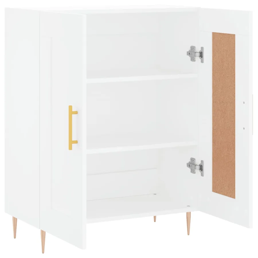 Buffet blanc 69,5x34x90 cm bois d'ingénierie - 6