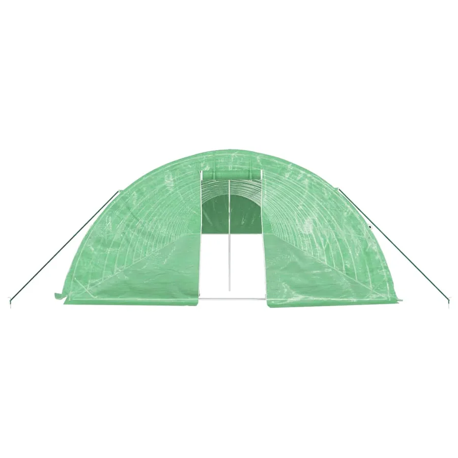 Serre avec cadre en acier vert 100 m² 20x5x2,3 m - 4