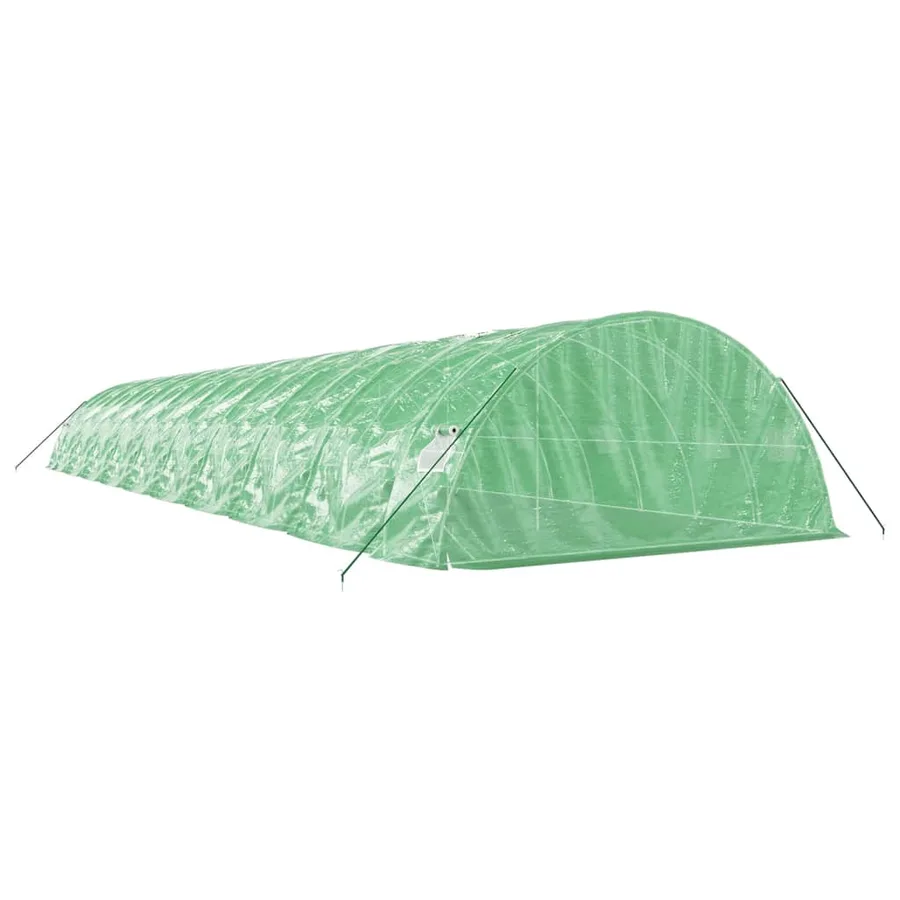 Serre avec cadre en acier vert 100 m² 20x5x2,3 m - 6