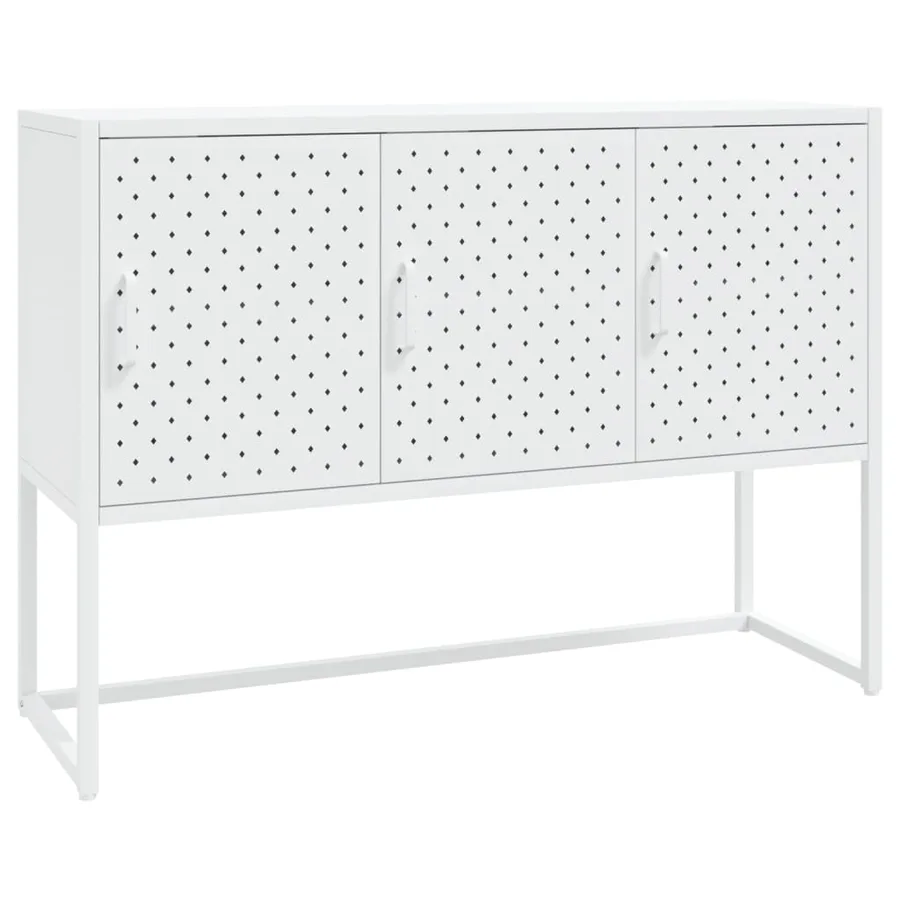 Buffet Blanc 105x35x75 cm Acier - 2