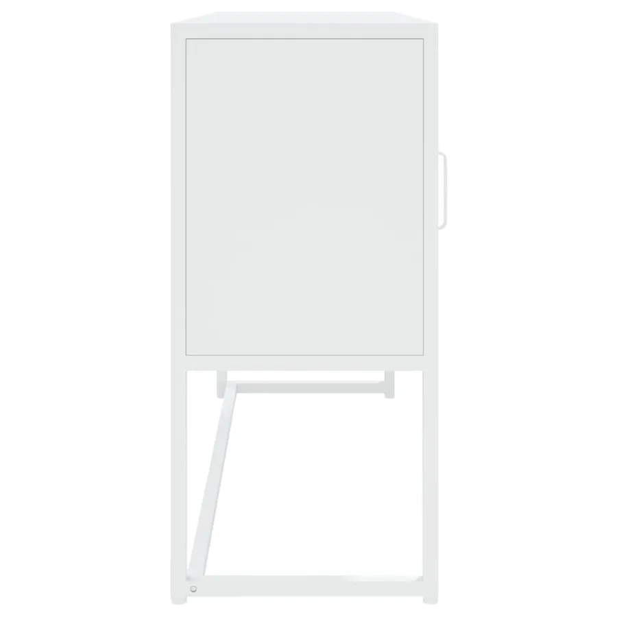 Buffet Blanc 105x35x75 cm Acier - 6