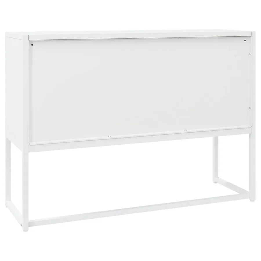 Buffet Blanc 105x35x75 cm Acier - 7