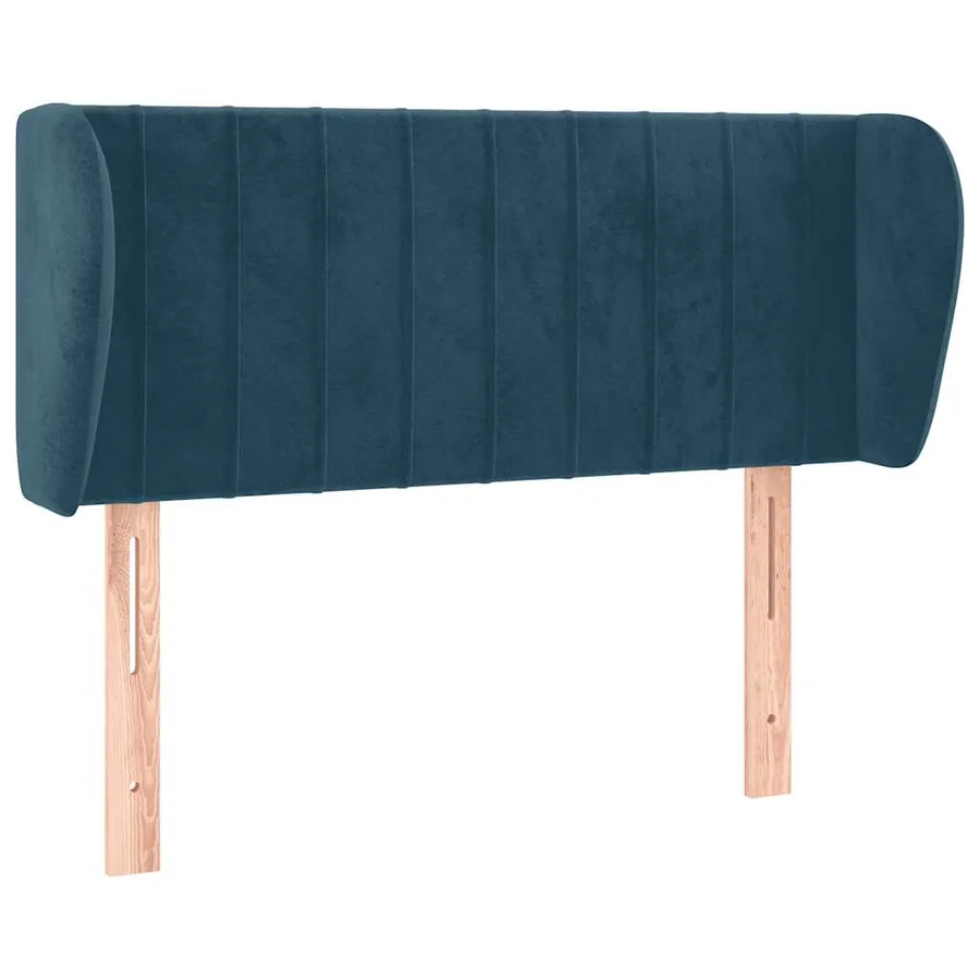 Tête de lit avec oreilles Bleu foncé 83x23x78/88 cm Velours - 2
