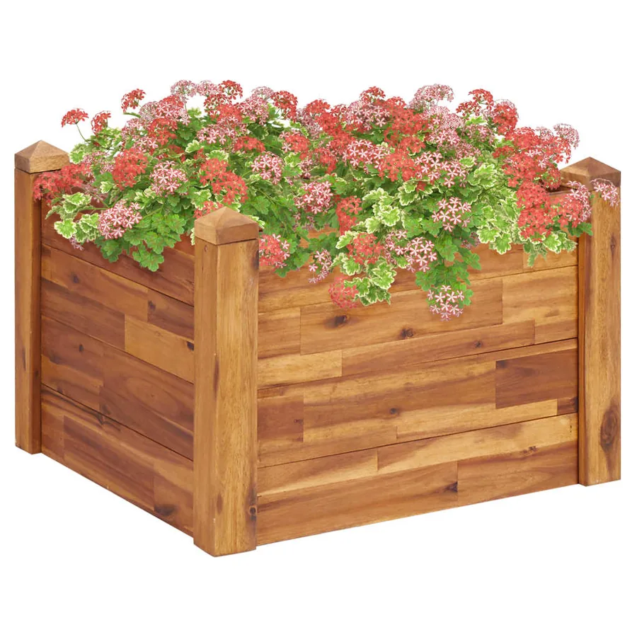 Lit surélevé de jardin 60x60x44 cm Bois massif d'acacia