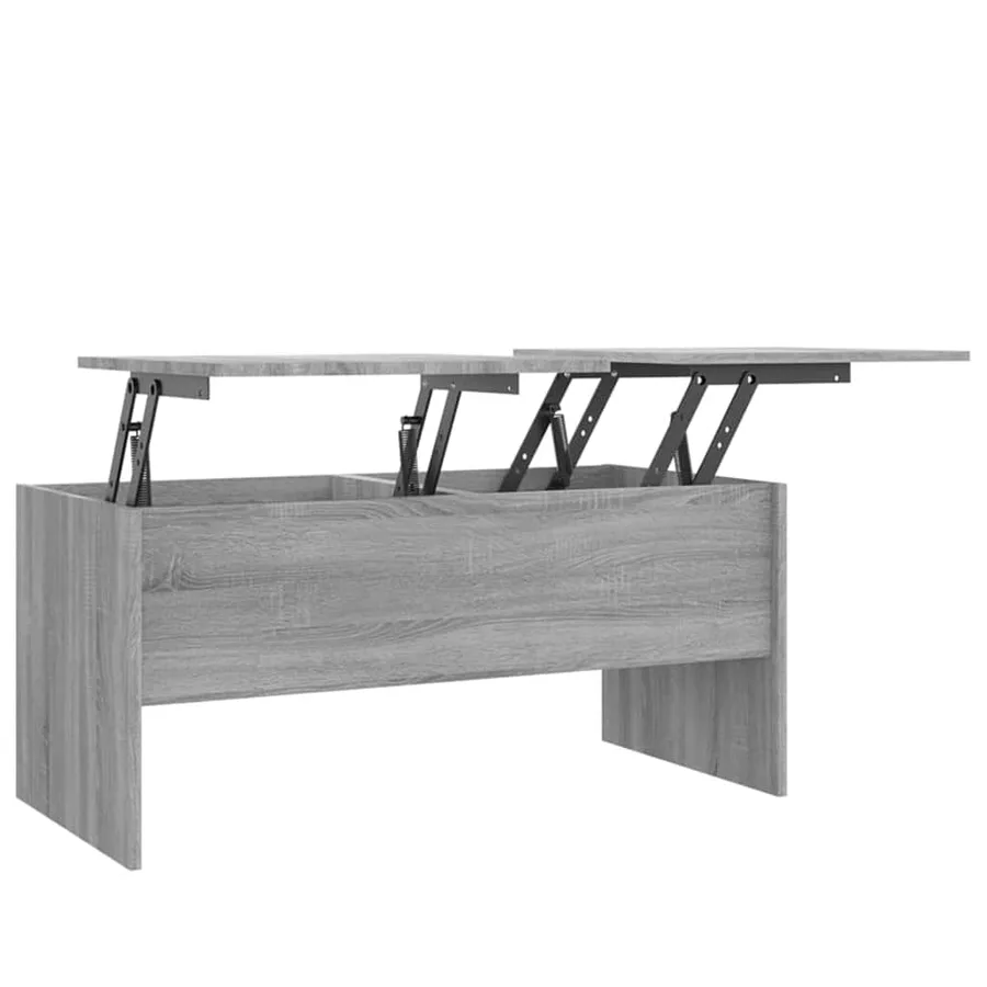 Table basse Sonoma gris 102x50,5x46,5 cm Bois d'ingénierie - 2