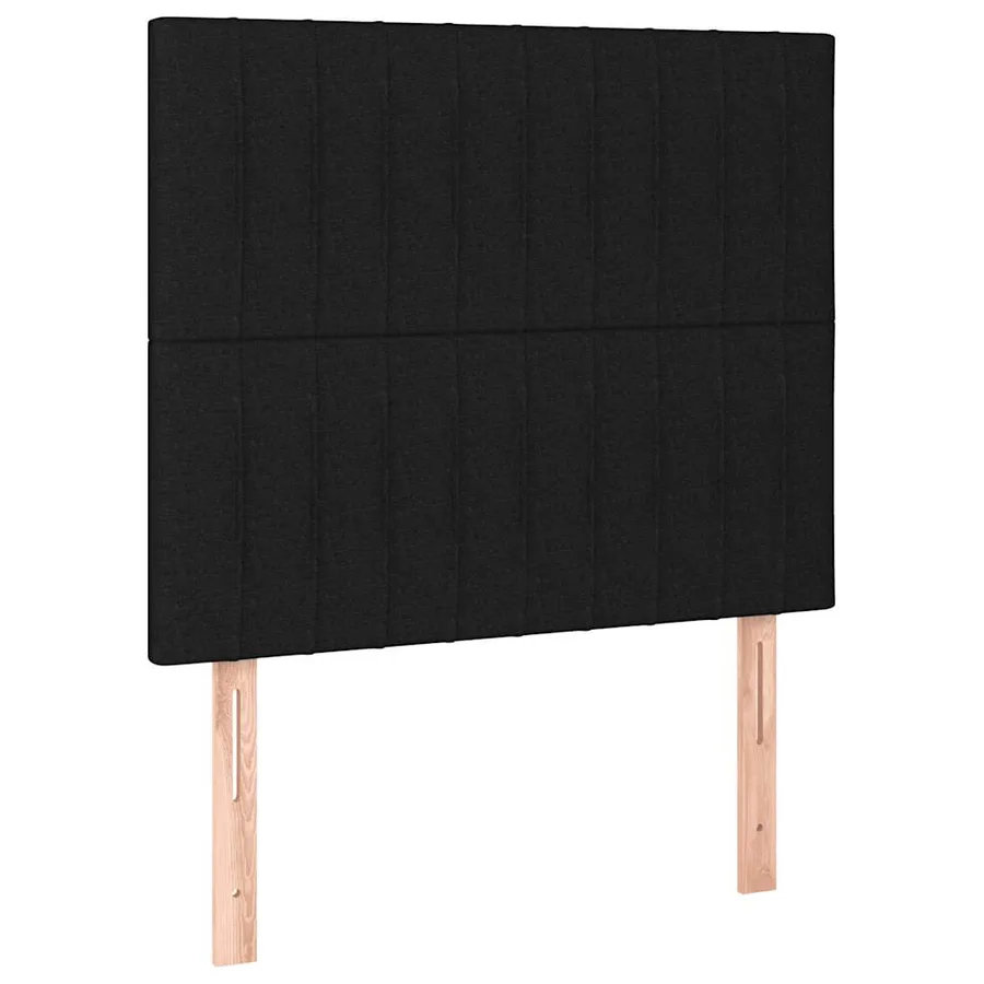 Sommier à lattes de lit avec matelas Noir 100x200 cm Tissu - 6