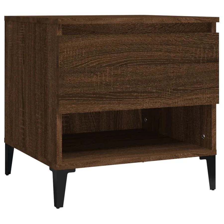 Table d'appoint Chêne marron 50x46x50 cm Bois d'ingénierie - 2