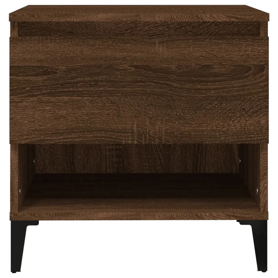 Table d'appoint Chêne marron 50x46x50 cm Bois d'ingénierie - 6