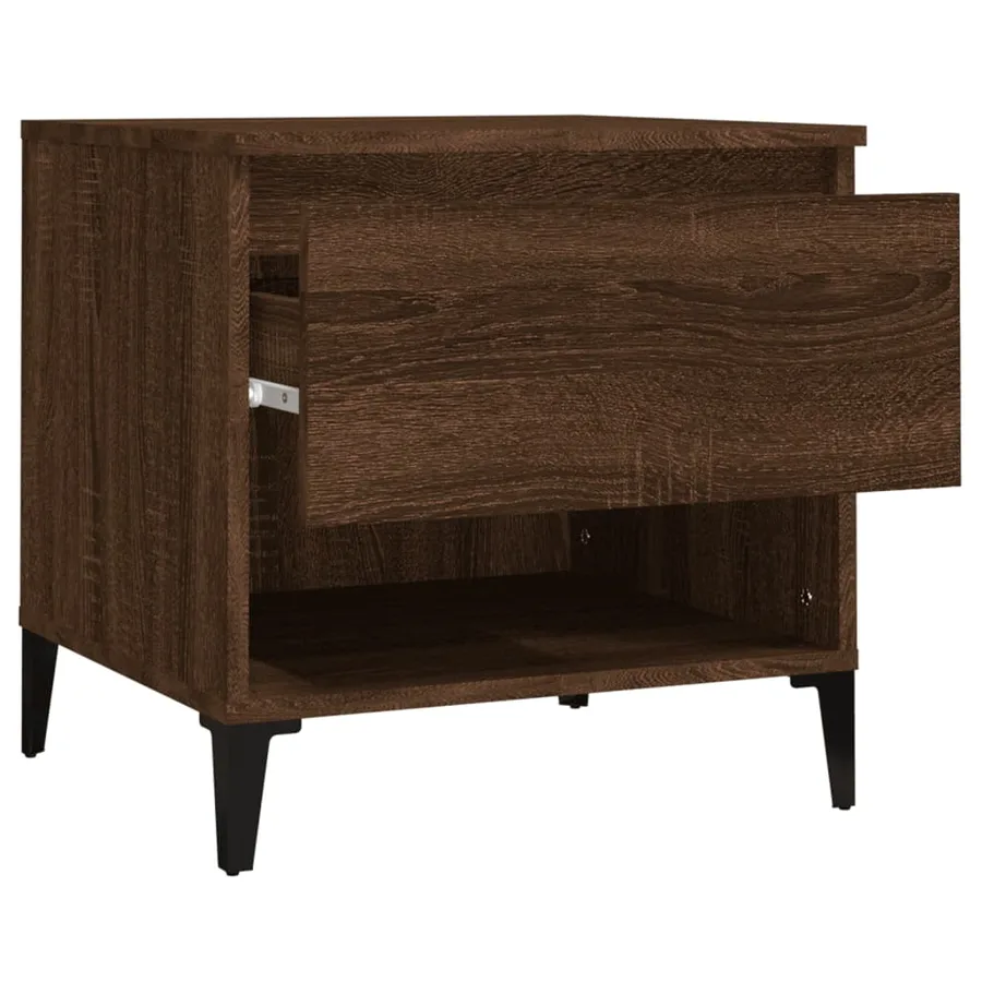 Table d'appoint Chêne marron 50x46x50 cm Bois d'ingénierie - 7