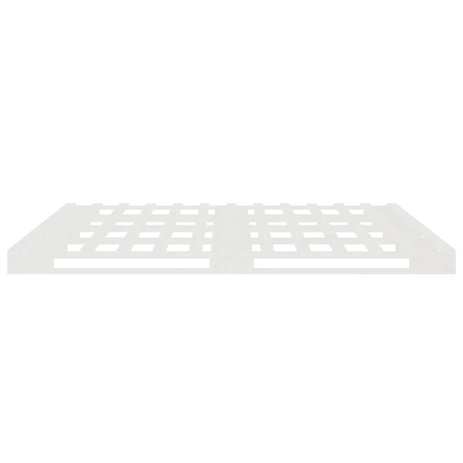 Lit de palette blanc 140x200 cm bois de pin massif - 6