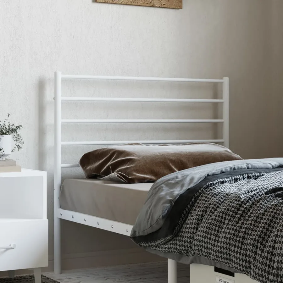 Tête de lit de remplacement métal blanc 80 cm - 3