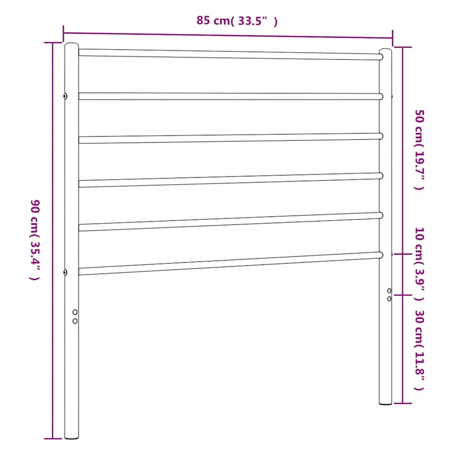 Tête de lit de remplacement métal blanc 80 cm - 7