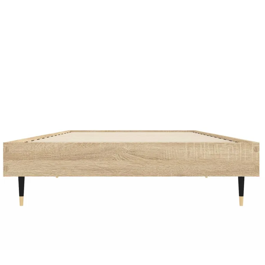 Cadre de lit sans matelas chêne sonoma 75x190 cm - 6