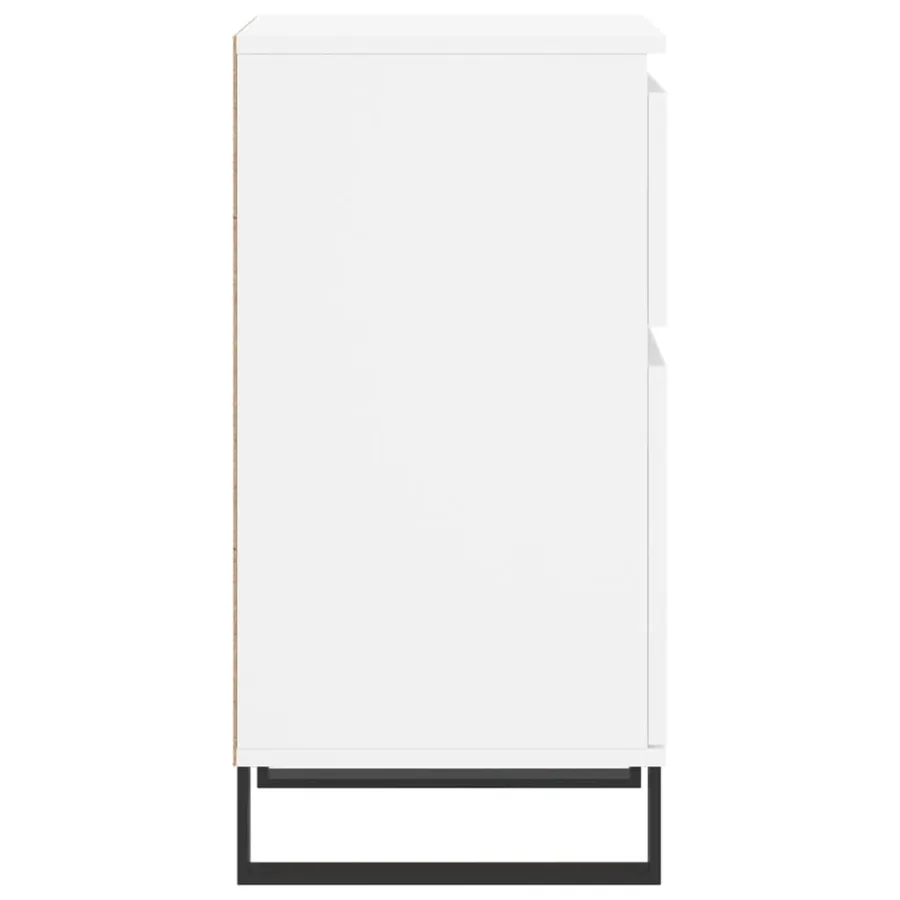 Buffets 2 pcs blanc 40x35x70 cm bois d’ingénierie - 8