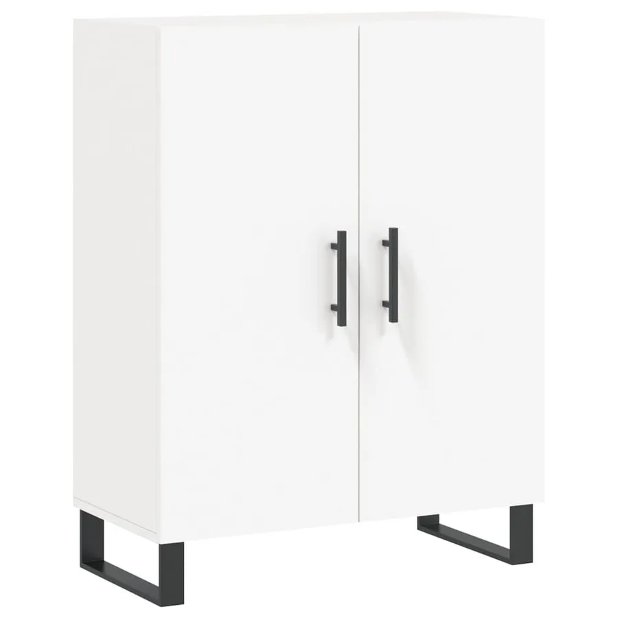Buffet haut Blanc 69,5x34x180 cm Bois d'ingénierie - 7