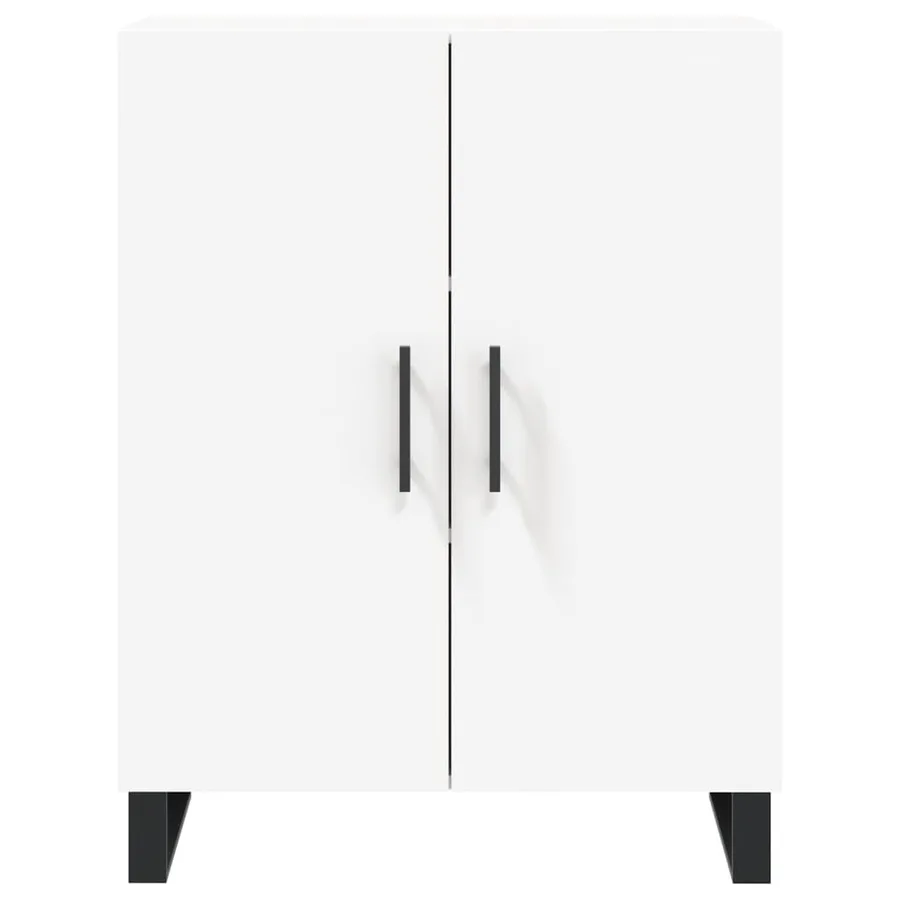 Buffet haut Blanc 69,5x34x180 cm Bois d'ingénierie - 8
