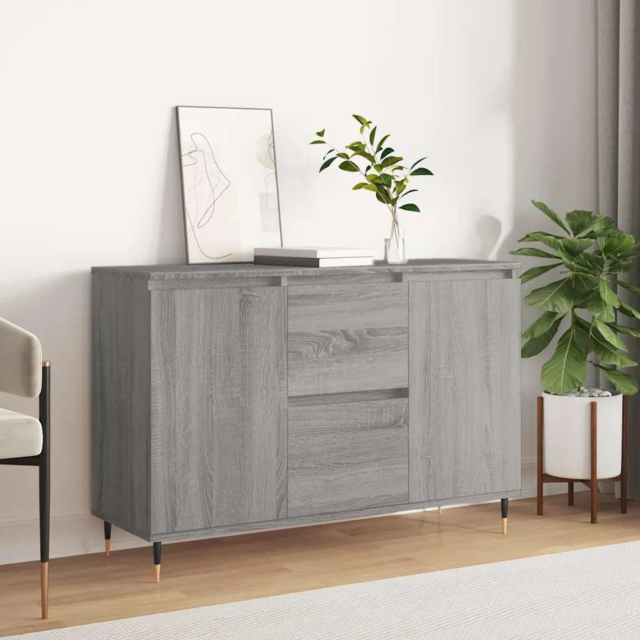 Buffet sonoma gris 101,5x35x70 cm bois d'ingénierie