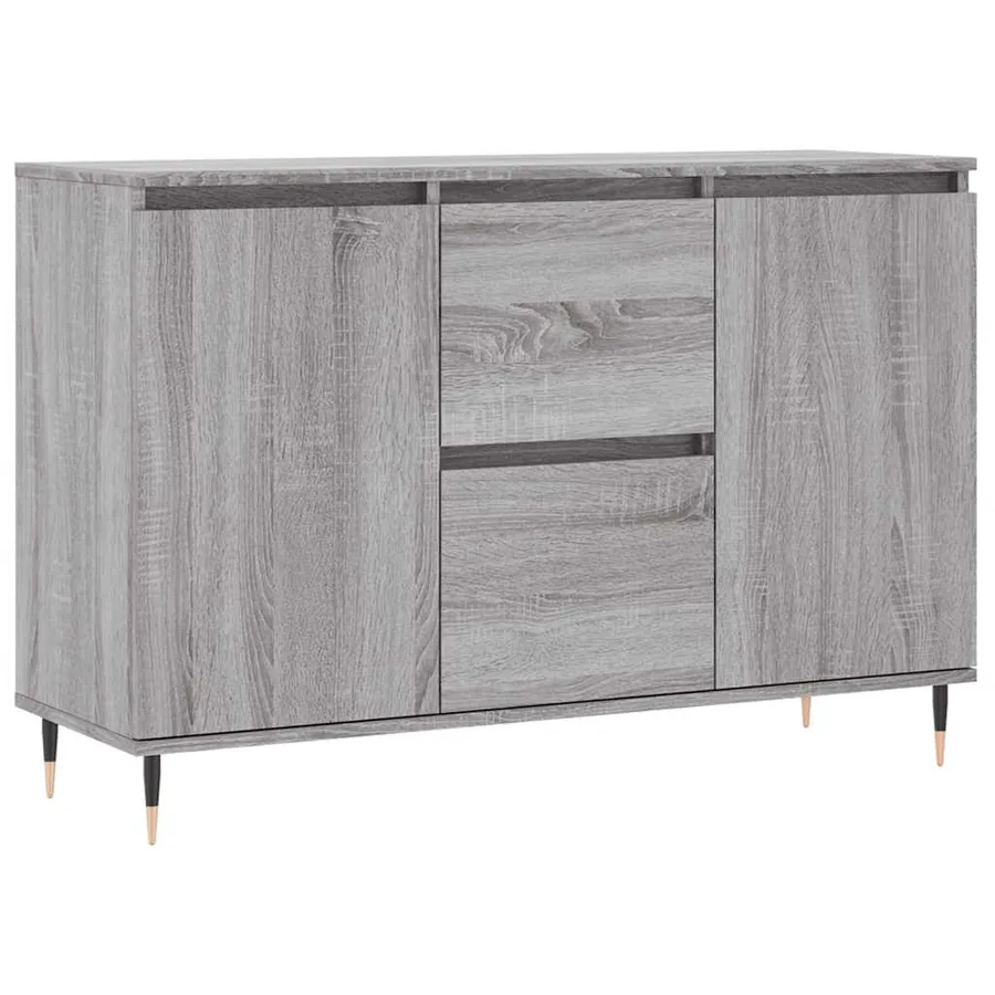 Buffet sonoma gris 101,5x35x70 cm bois d'ingénierie - 2