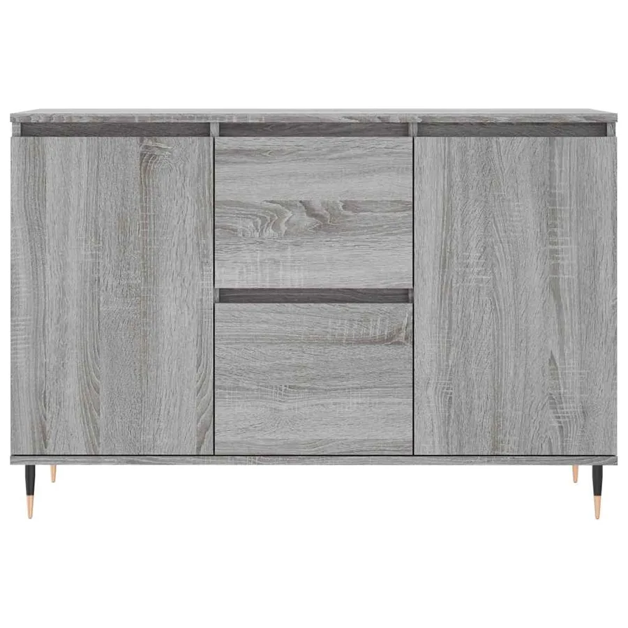 Buffet sonoma gris 101,5x35x70 cm bois d'ingénierie - 5