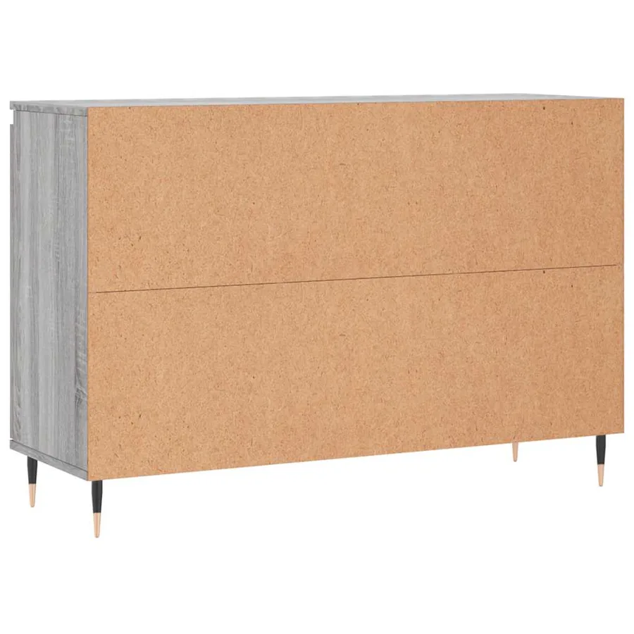 Buffet sonoma gris 101,5x35x70 cm bois d'ingénierie - 8