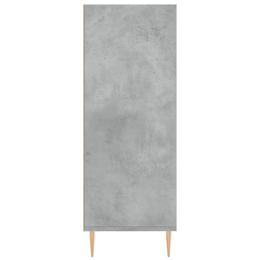 Bibliothèque gris béton 69,5x32,5x90 cm bois d'ingénierie - 5