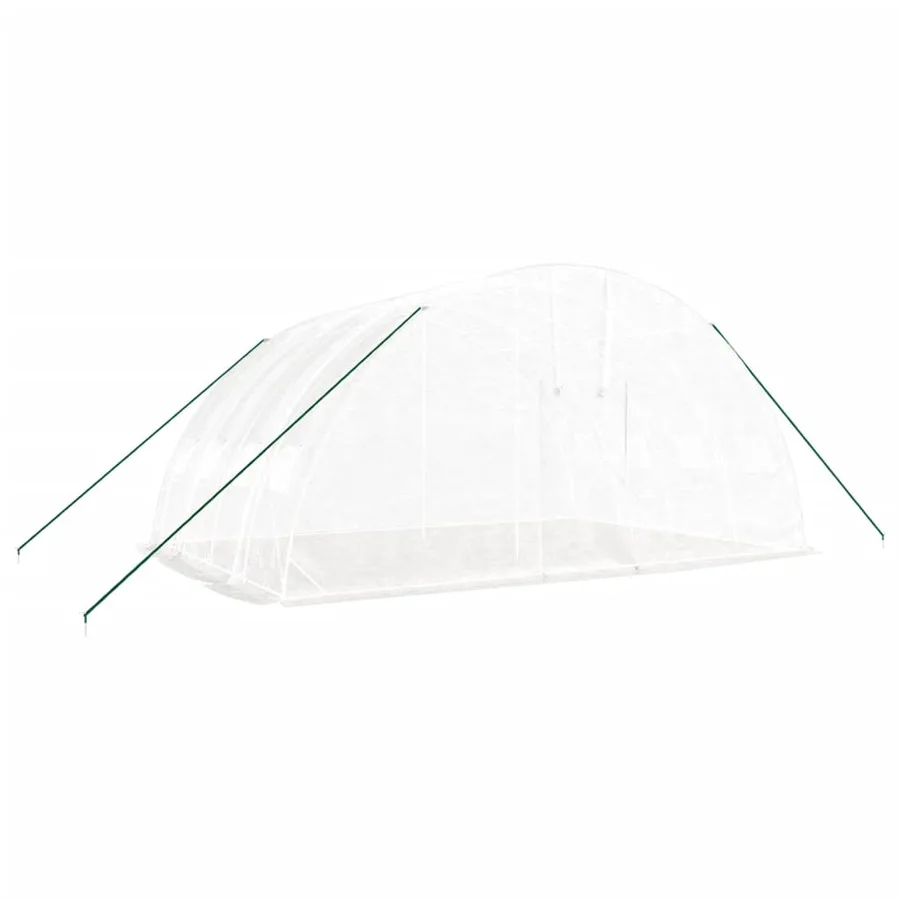 Serre avec cadre en acier Blanc 24 m² 6x4x2,85 m - 3