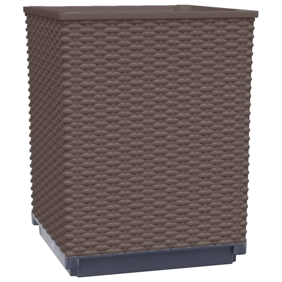 Jardinières 4 pcs marron 30x30x37 cm polypropylène - 4