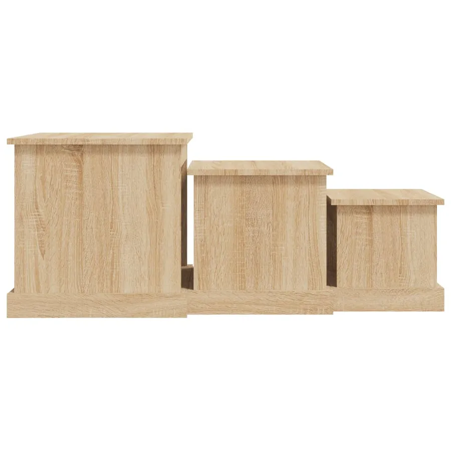 Tables basses 3 pcs chêne sonoma bois d'ingénierie - 7