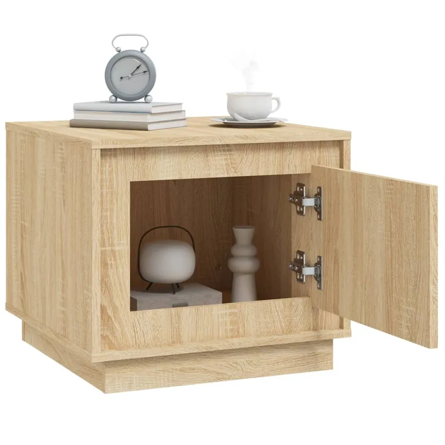Table basse chêne sonoma 51x50x44 cm bois d'ingénierie - 4