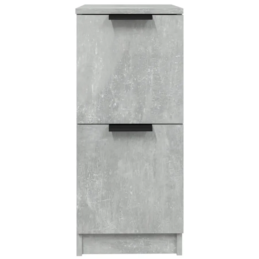 Buffets 2 pcs Gris béton 30x30x70 cm Bois d'ingénierie - 4