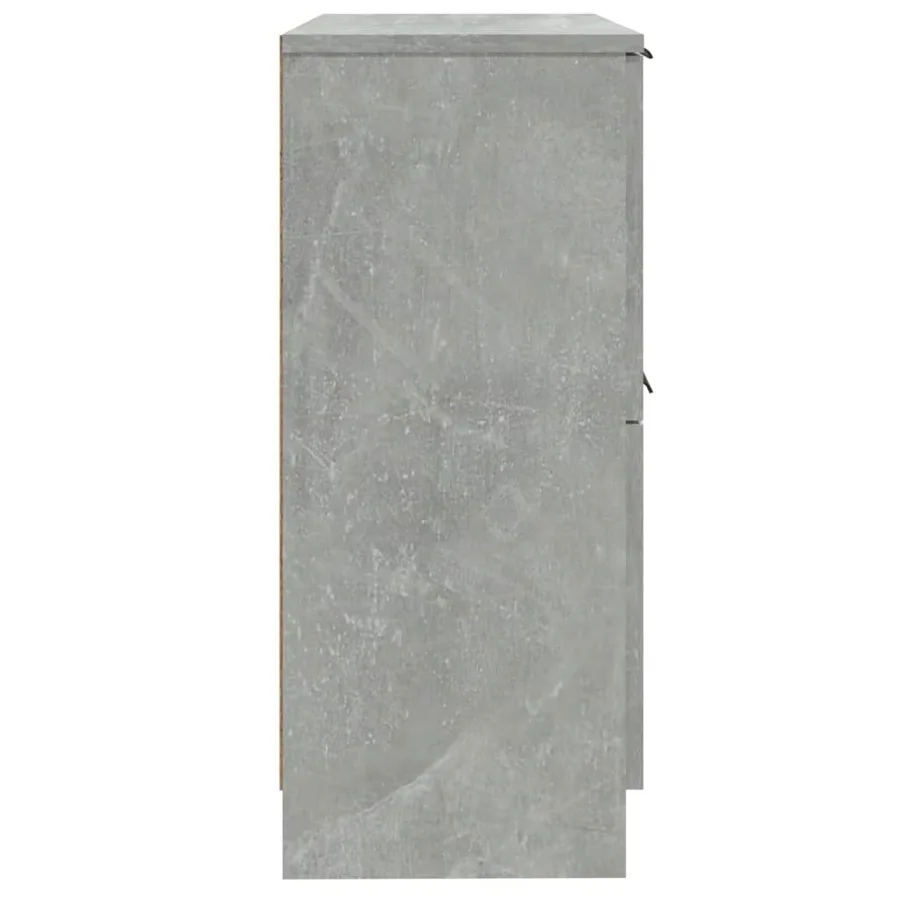 Buffets 2 pcs Gris béton 30x30x70 cm Bois d'ingénierie - 6