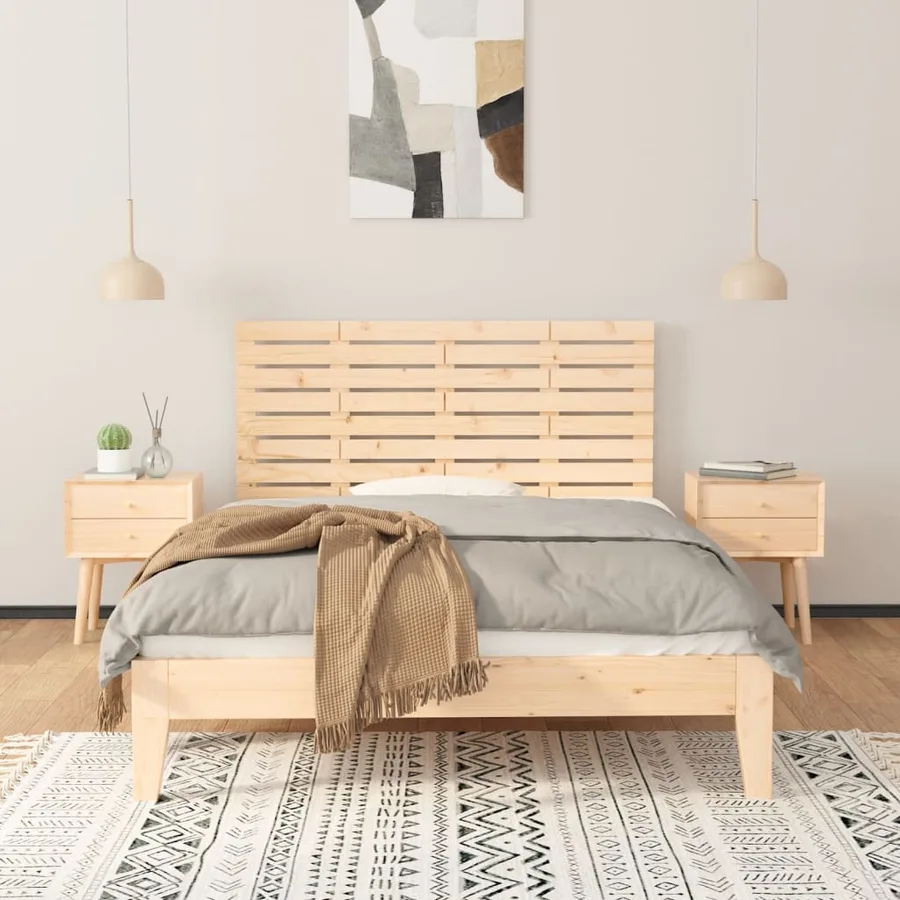Tête de lit murale 146x3x63 cm Bois massif de pin - 3