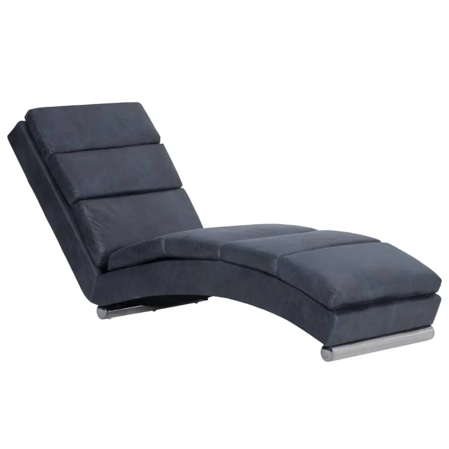 Chaise longue Gris Similicuir daim - 2