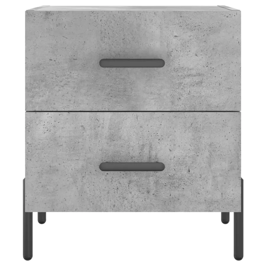 Table de chevet gris béton 40x35x47,5 cm bois d’ingénierie - 6