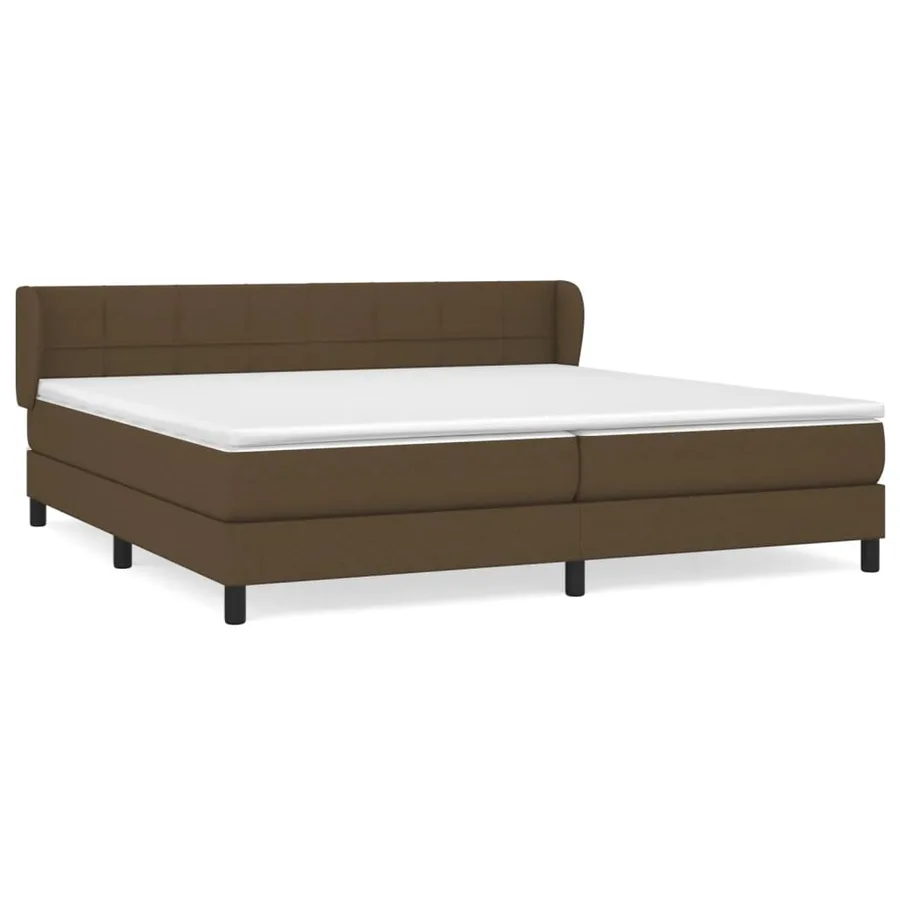 Sommier à lattes de lit avec matelas Marron foncé 200x200 cm - 2