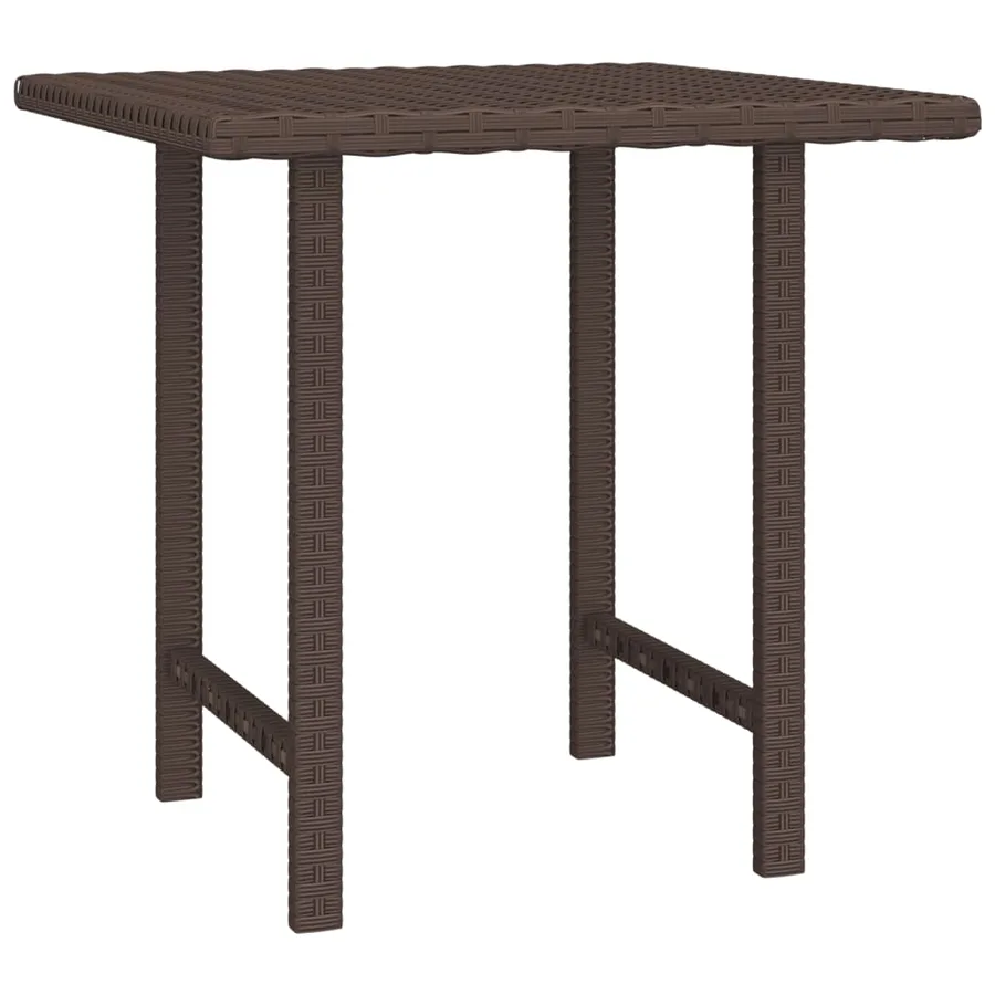 Tables d'appoint 3 pcs marron résine tressée - 4