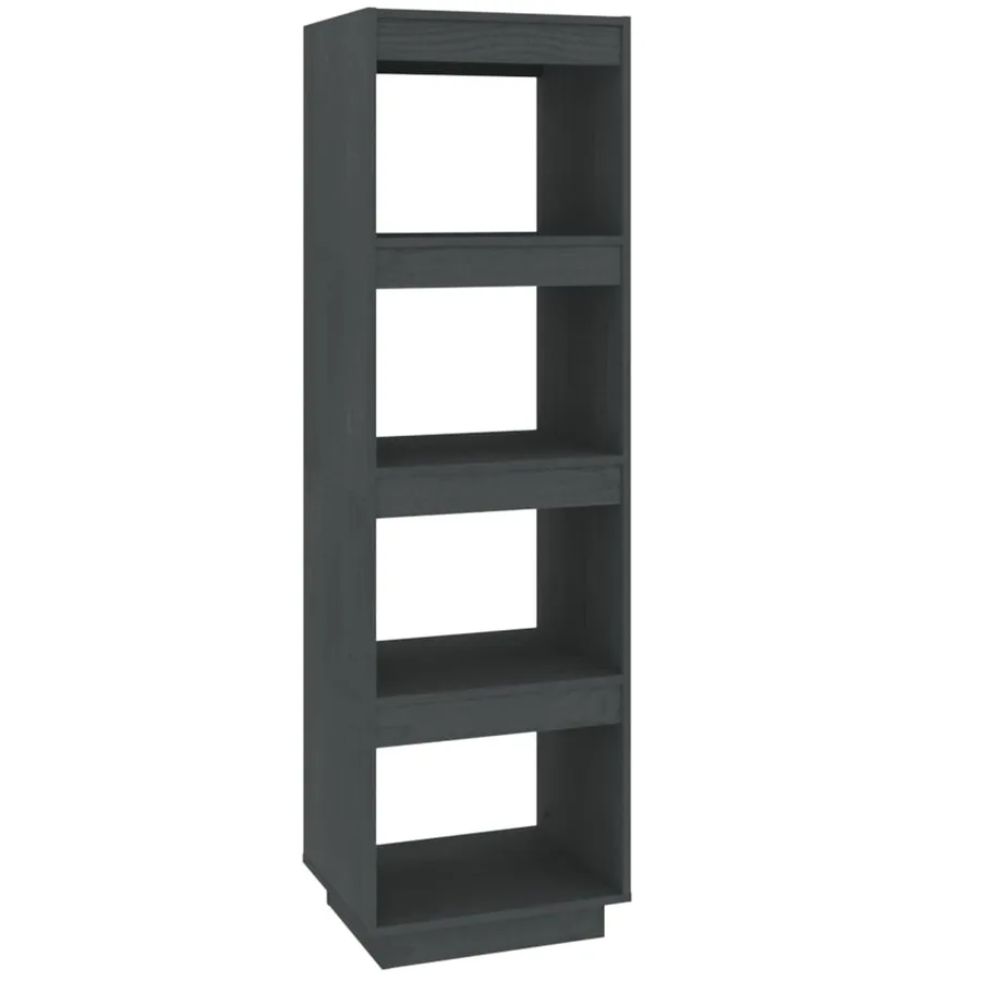 Bibliothèque/Séparateur de pièce gris 40x35x135 cm pin massif - 2