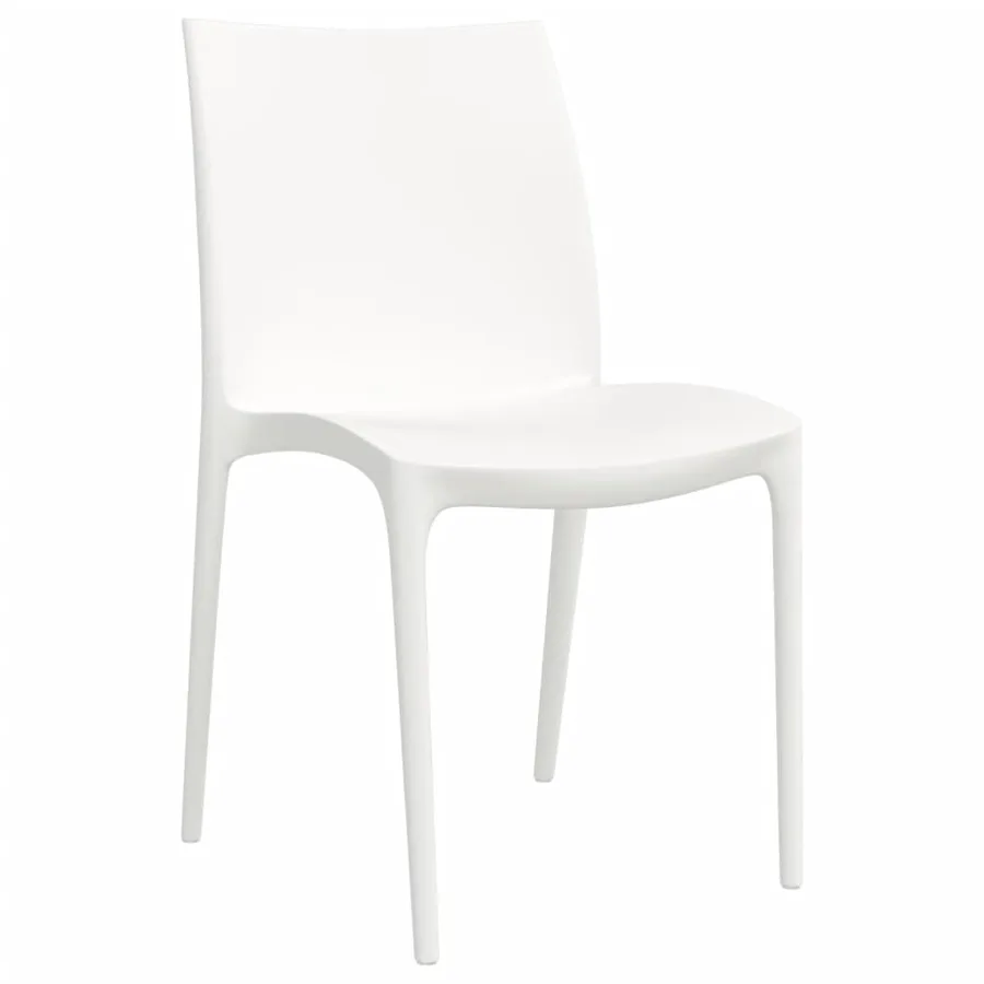 Chaises de jardin lot de 2 blanc 50x46x80 cm polypropylène - 3
