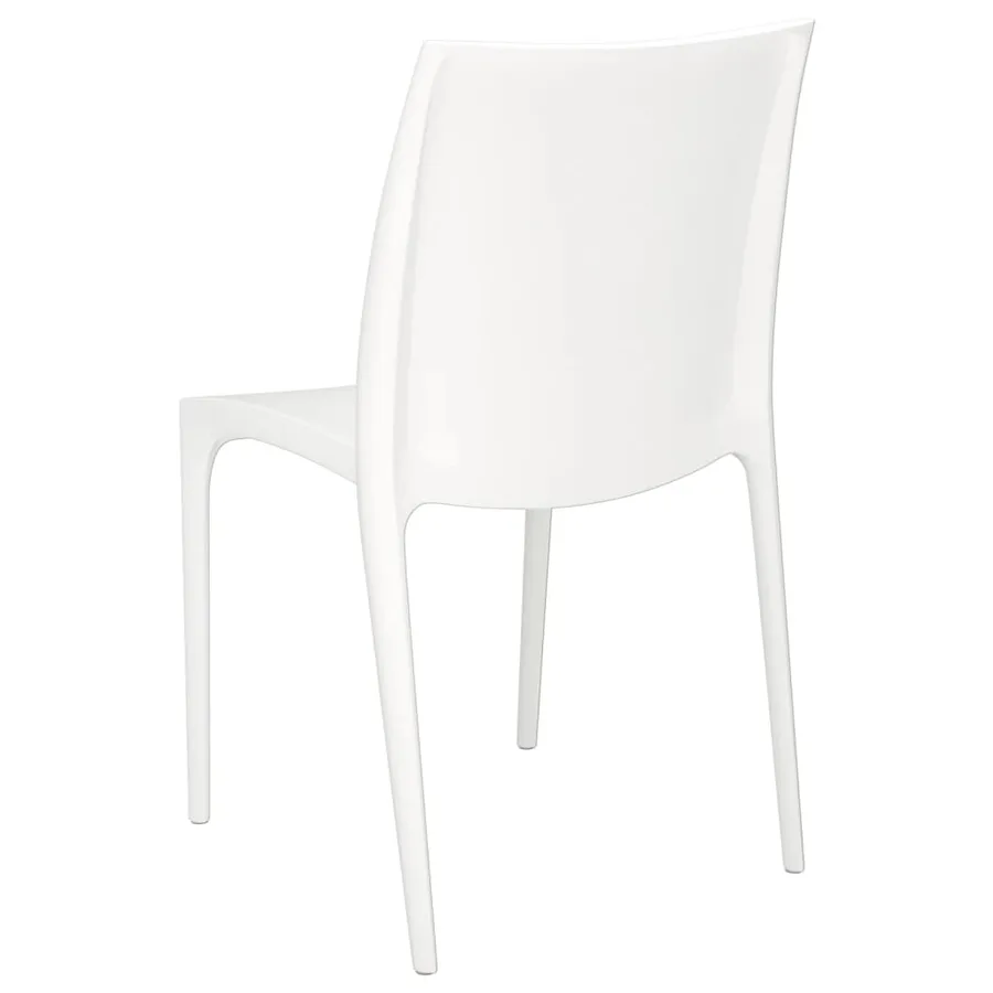 Chaises de jardin lot de 2 blanc 50x46x80 cm polypropylène - 6