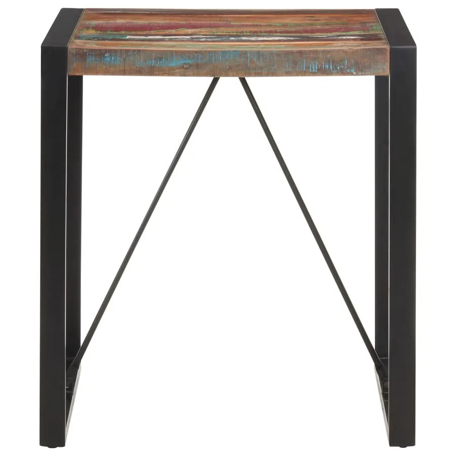 Table à manger 70x70x75 cm Bois de récupération massif - 2