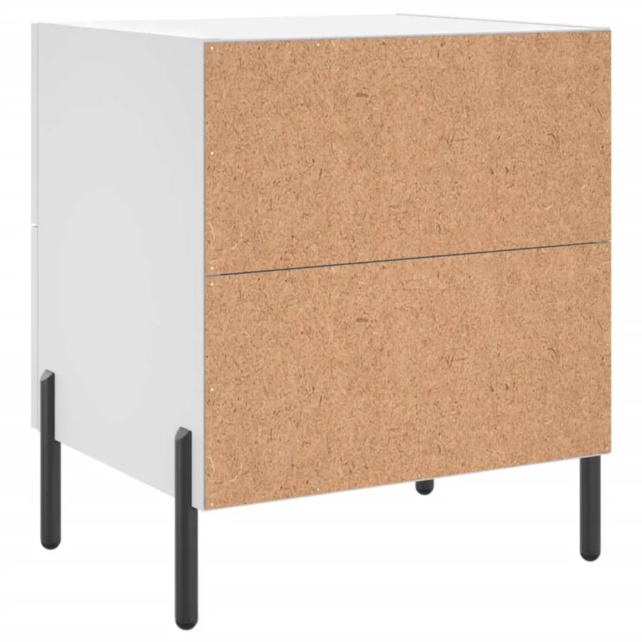 Table de chevet blanc 40x35x47,5 cm bois d’ingénierie - 8